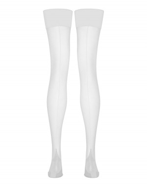 Accesorios Agent Provocateur Amber Stockings Mujer Blancos Mexico | V3L-7549
