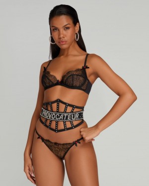 Accesorios Agent Provocateur Skilar Waspie Mujer Black/Iridescent Mexico | J1K-2158