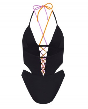 Bañadores Agent Provocateur Steffi Swimsuit Mujer Negros Mexico | I8M-0256