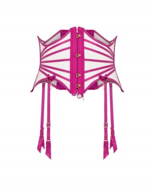 Puños, Gargantillas Y Cadenas Corporales Agent Provocateur Rubi Waspie Mujer Magenta/Sand Mexico | J4L-8456