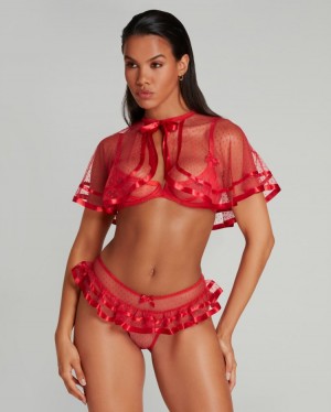 Bata Agent Provocateur Ellora Cape Mujer Rojos Mexico | X8N-4546