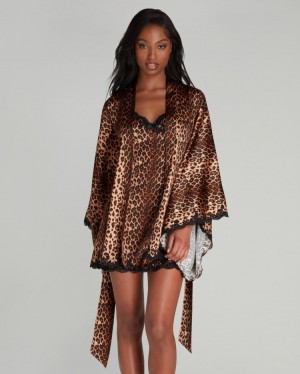 Bata Agent Provocateur Molly Kimono Mujer Leopardo Mexico | H7T-6921