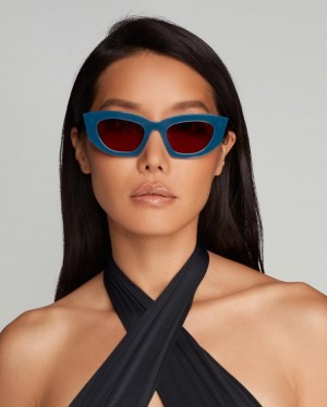 Lentes de Sol Agent Provocateur Kitti Sunglasses Mujer Teal/Bordeaux Mexico | X7Y-7623