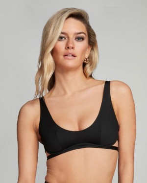 Parte de Arriba Bikini Agent Provocateur Cherelle Cupped Bikini Top Mujer Negros Mexico | W1P-1064