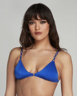 Parte de Arriba Bikini Agent Provocateur Ashia Tie Side Bikini Top Mujer Cobalt Mexico | O3W-1792