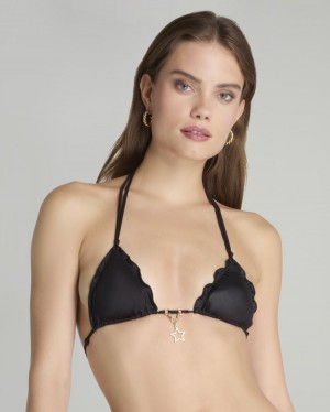 Parte de Arriba Bikini Agent Provocateur Berry 1 Bikini Top Mujer Negros Mexico | N5H-7264