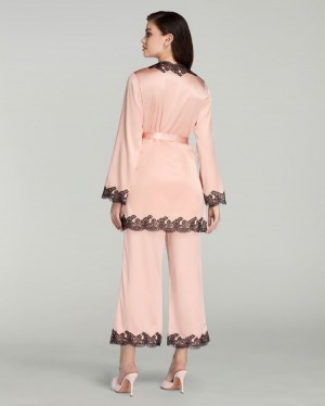 Pijama Agent Provocateur Amelea Pyjama Top Mujer Rosas Mexico | U2H-8207
