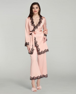 Pijama Agent Provocateur Amelea Pyjama Trousers Mujer Rosas Mexico | X9D-9273