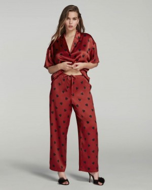Pijama Agent Provocateur Hart Pyjama Trousers Mujer Rojos Mexico | M7H-5110