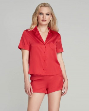 Pijama Agent Provocateur Joie Pyjama Shirt Mujer Rojos Mexico | N7S-5416