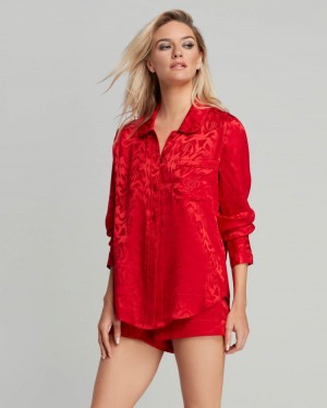 Pijama Agent Provocateur Kassidie Pyjama Shorts Mujer Rojos Mexico | Z1A-5456
