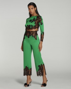 Pijama Agent Provocateur Trishya Pyjama Trouser Mujer Emerald/Black Mexico | N4Z-6642