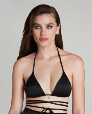 Pijama Agent Provocateur Zukie Pyjama Bra Mujer Negros Mexico | O8G-3046