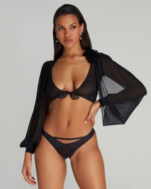 Ropa Agent Provocateur Lillee Cropped Jacket Mujer Negros Mexico | M2W-5638