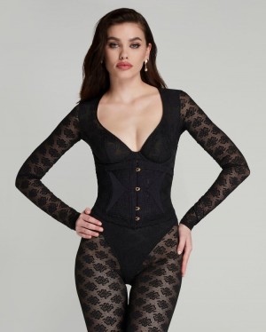 Ropa Agent Provocateur Mercy Catsuit Mujer Negros Mexico | H6H-1678