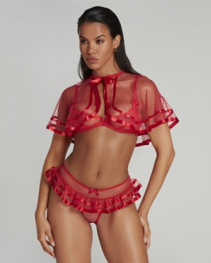 Ropa De Casa Agent Provocateur Ellora Cape Mujer Rojos Mexico | H6Q-7321