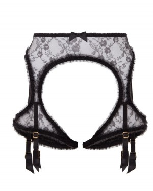 Ropa Interior Agent Provocateur Perle Suspender Mujer Negros Mexico | T8Z-7196
