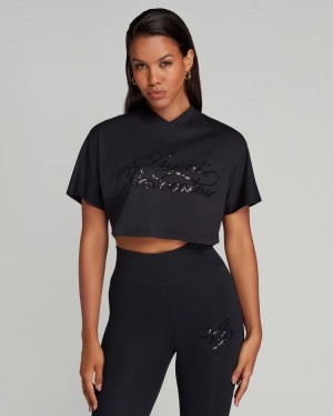 Tops Agent Provocateur Rayley Crop Top Mujer Negros Mexico | M6B-0754